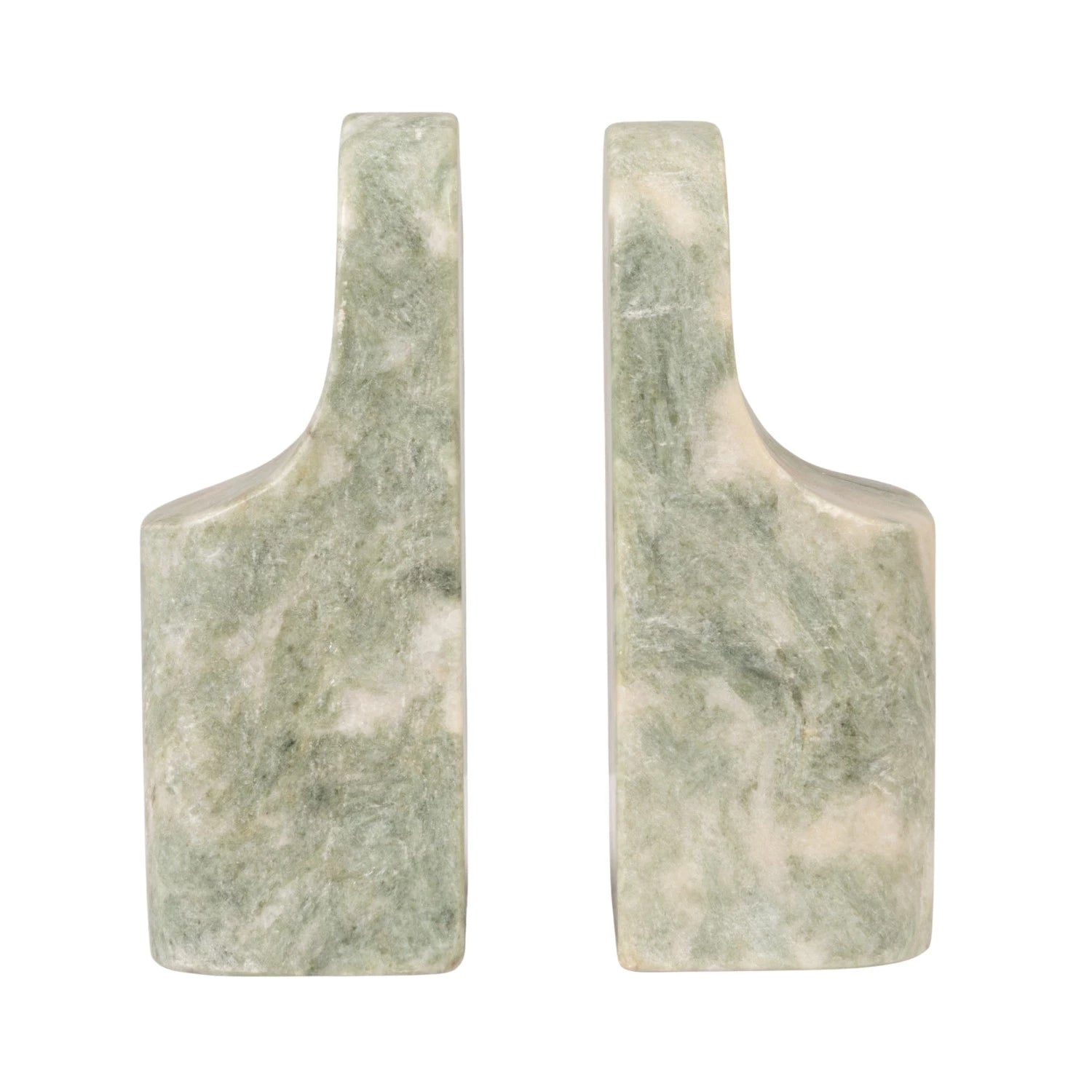 Marble Bookends, Green Melange, Set of 2 — view 5