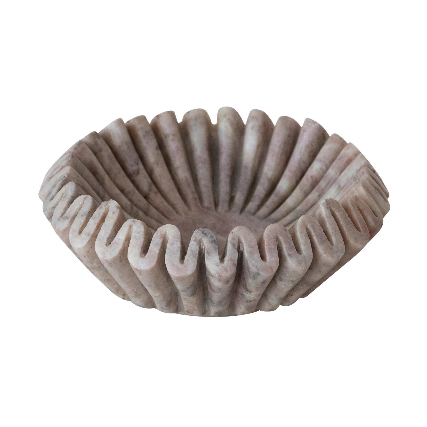 Marble Fluted Dish - Pink — styled