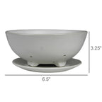 Drift Berry Bowl with Saucer, Ceramic.  saucer: 5.5x0.75