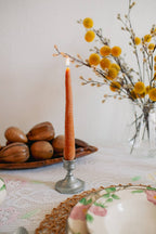Carrot Beeswax Candles Taper Pair — view 4