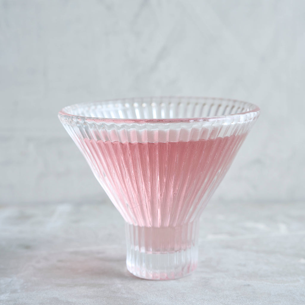 Pressed Clear Martini Glasses - Set of 4