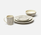 Nolan Bread Plate in Black & Cream, Set of 4