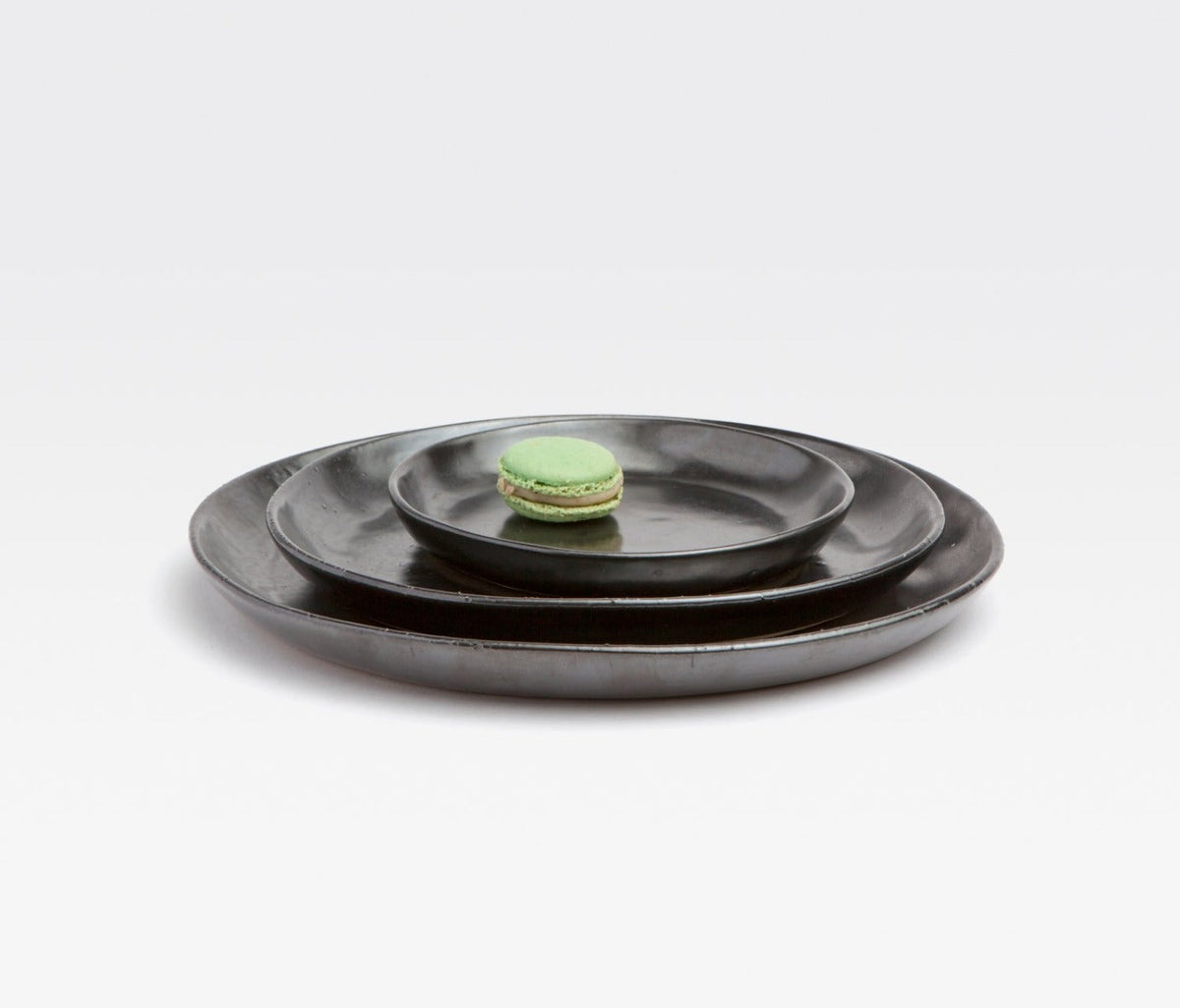 Marcus Dinner Plate in Black Glaze, Set of 4