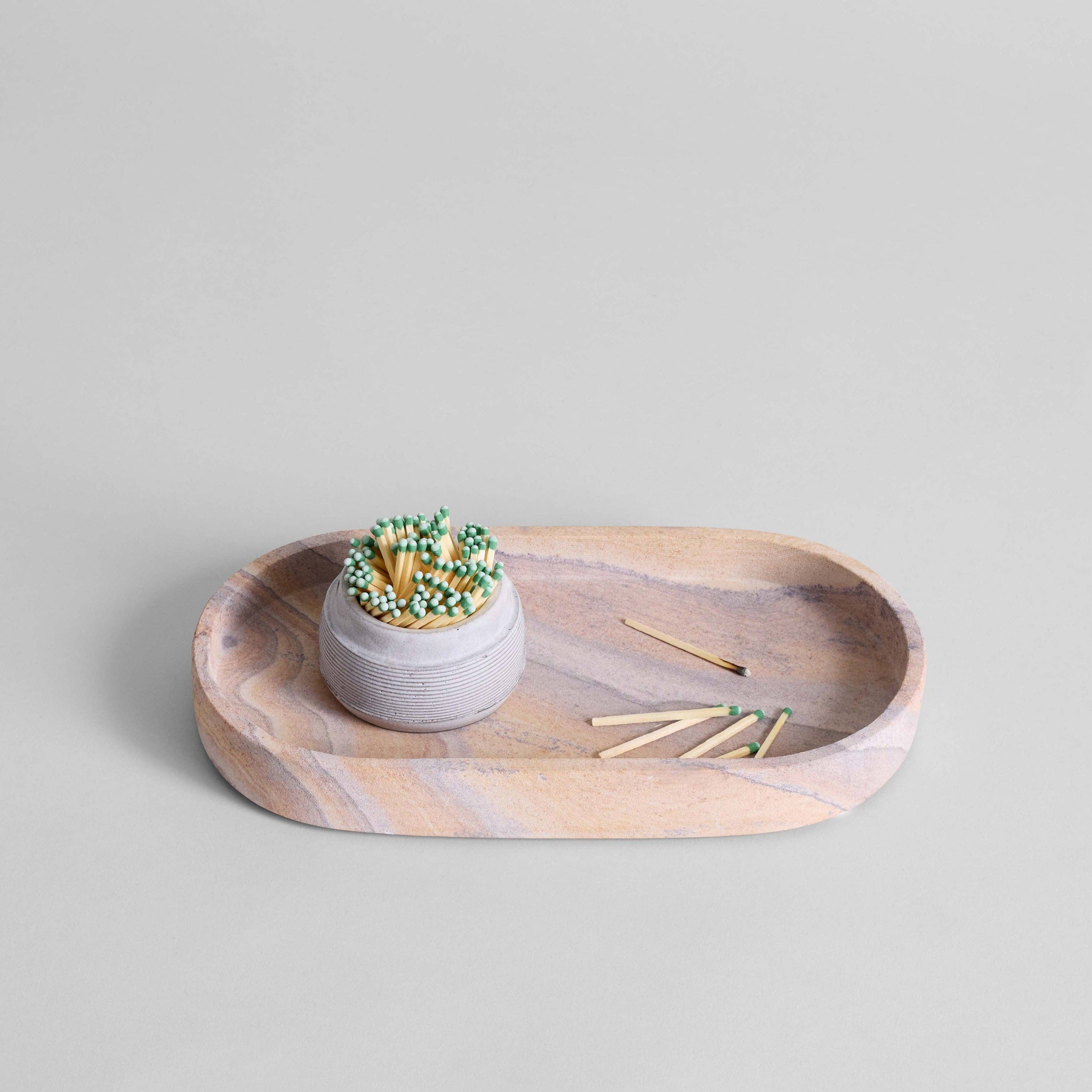 Stoneware Match Strike Pot — view 10