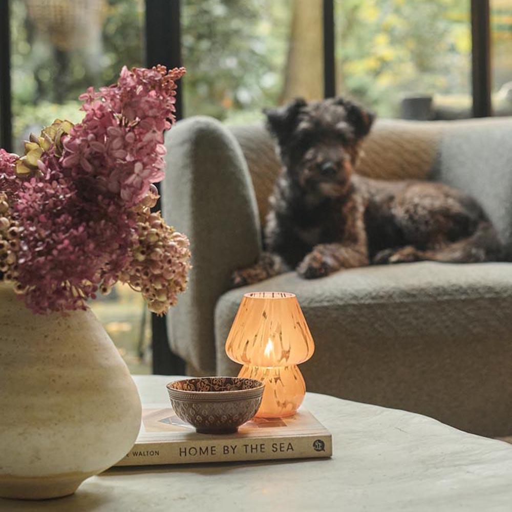 Cady Portable Table Lamp, Apricot