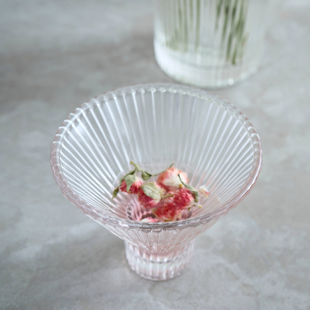 Pressed Clear Martini Glasses - Set of 4