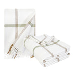 Copenhagen Throw - White/ Olive
