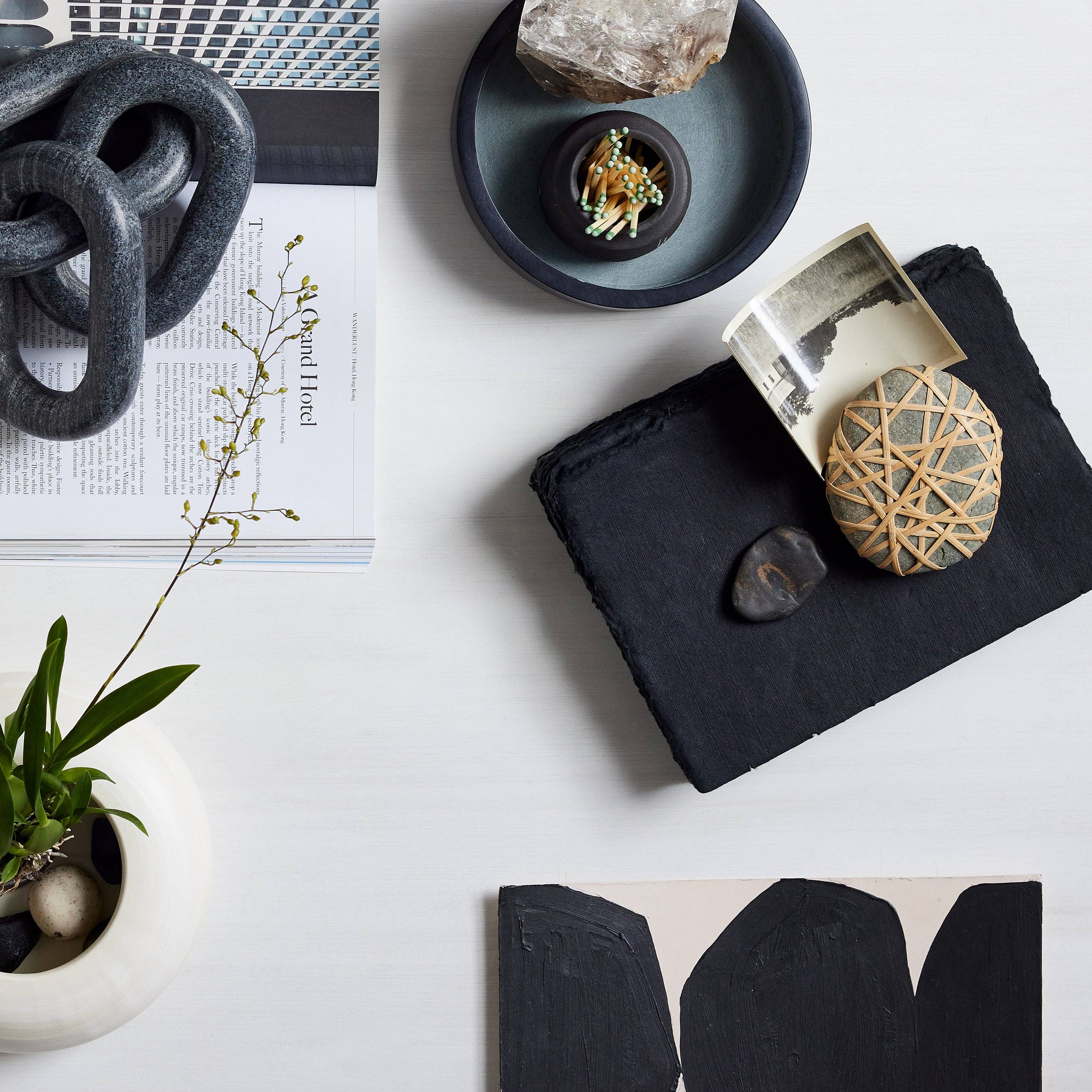 Stoneware Match Strike Pot — view 9