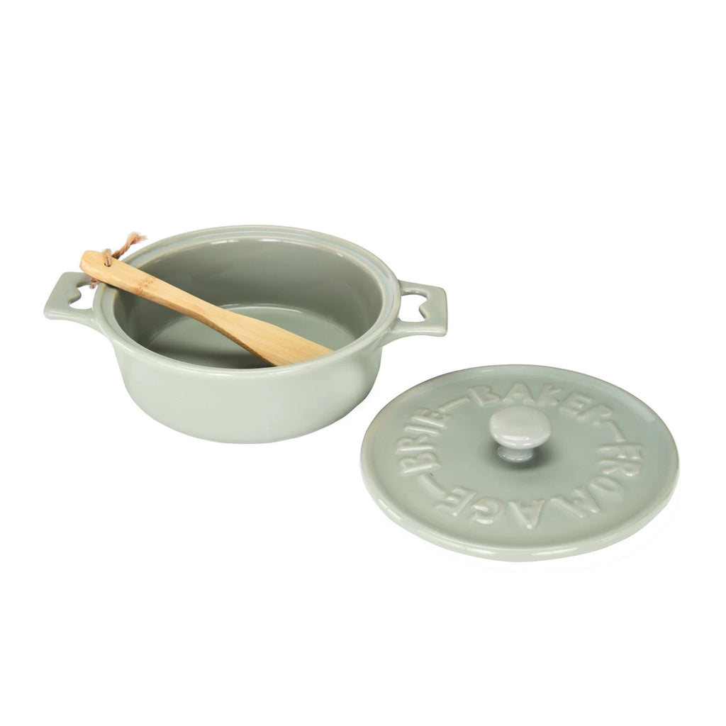 Brie Baker with Lid and Spreader — view 4
