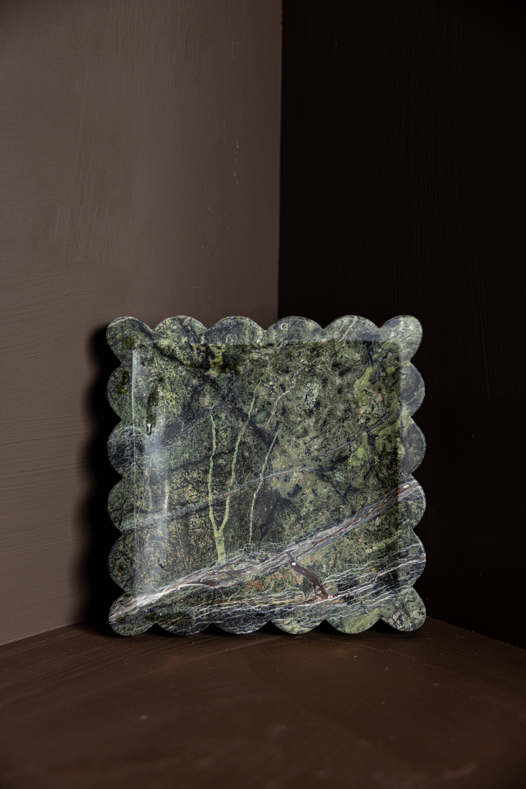 Scalloped Marble Tray