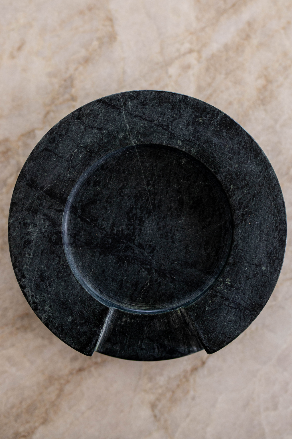 Green Marble Round Spoon Rest