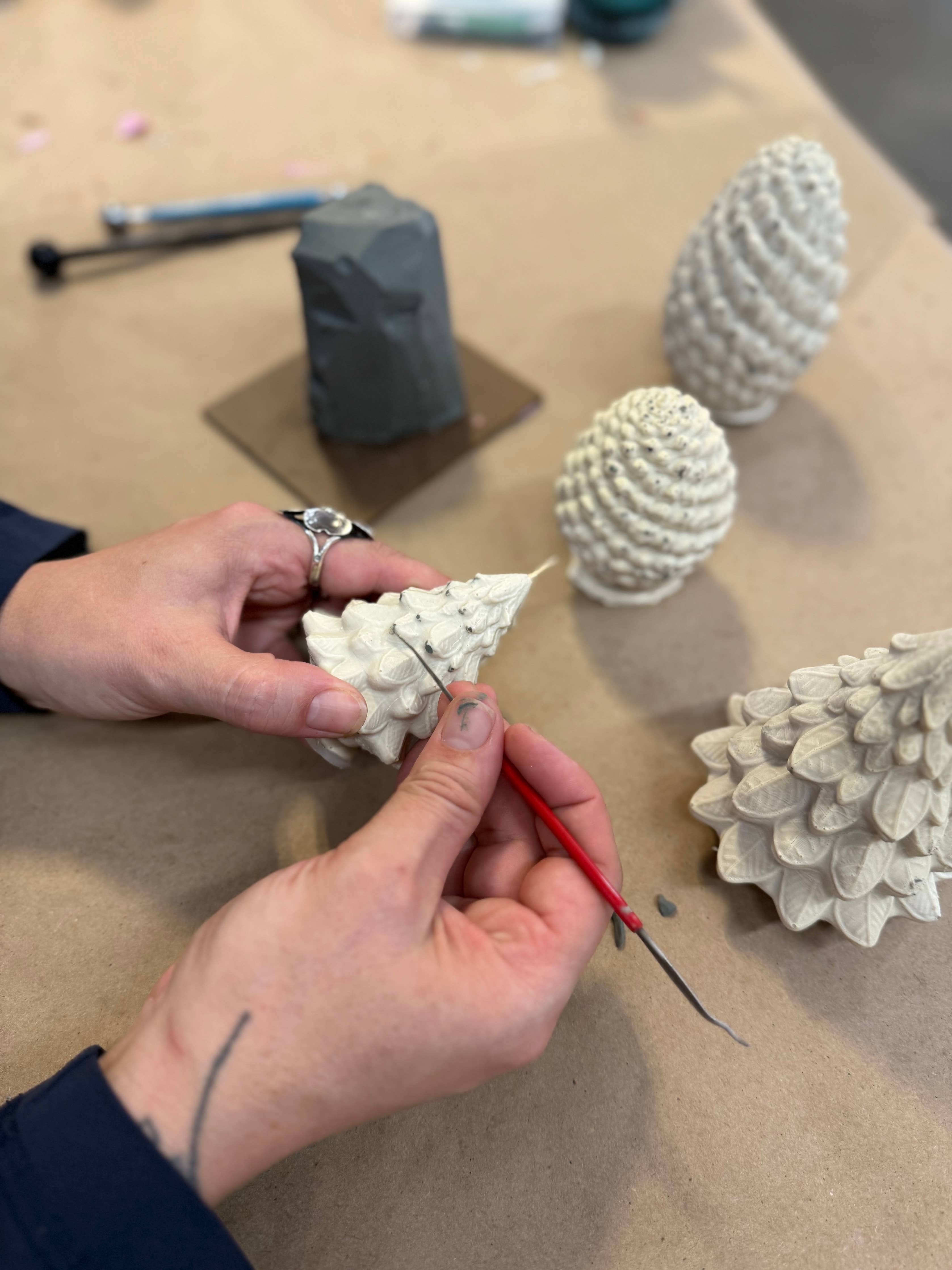 Sculpted Beeswax Trees