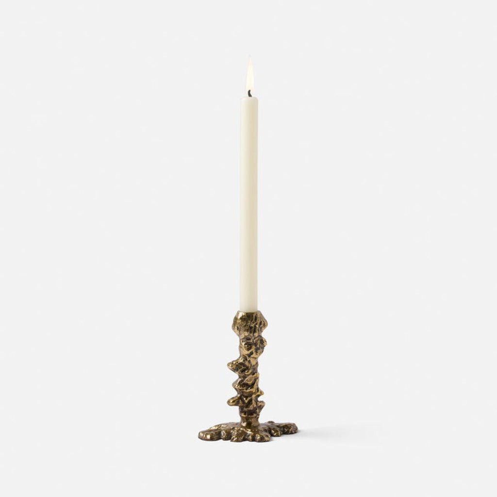 Dorien Wax-Drip Candle Holders in Antique Gold, Set of 3