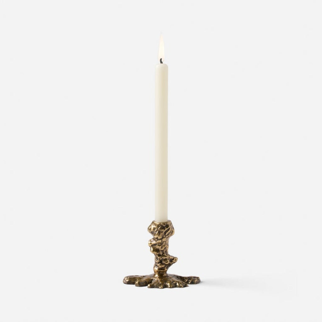 Dorien Wax-Drip Candle Holders in Antique Gold, Set of 3