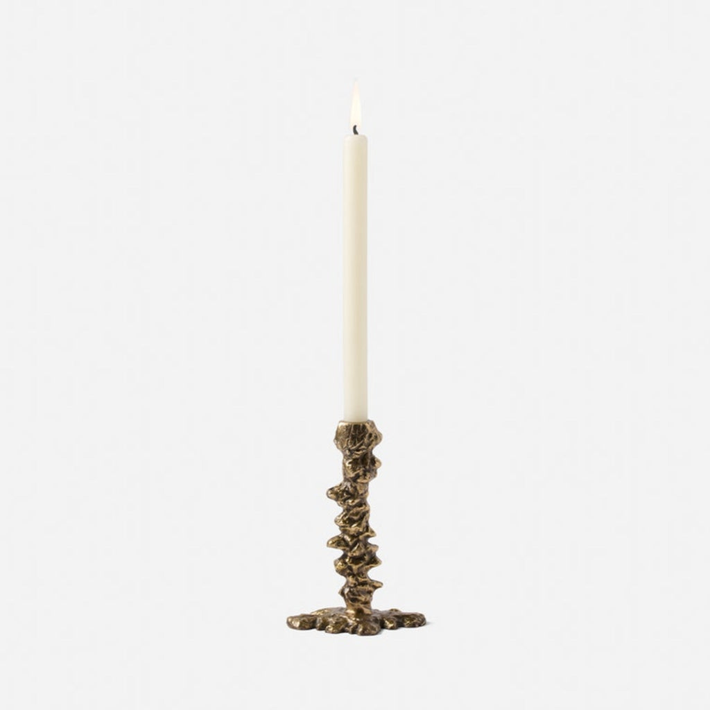 Dorien Wax-Drip Candle Holders in Antique Gold, Set of 3