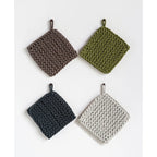 Square Cotton Crochet Pot Holder Colors