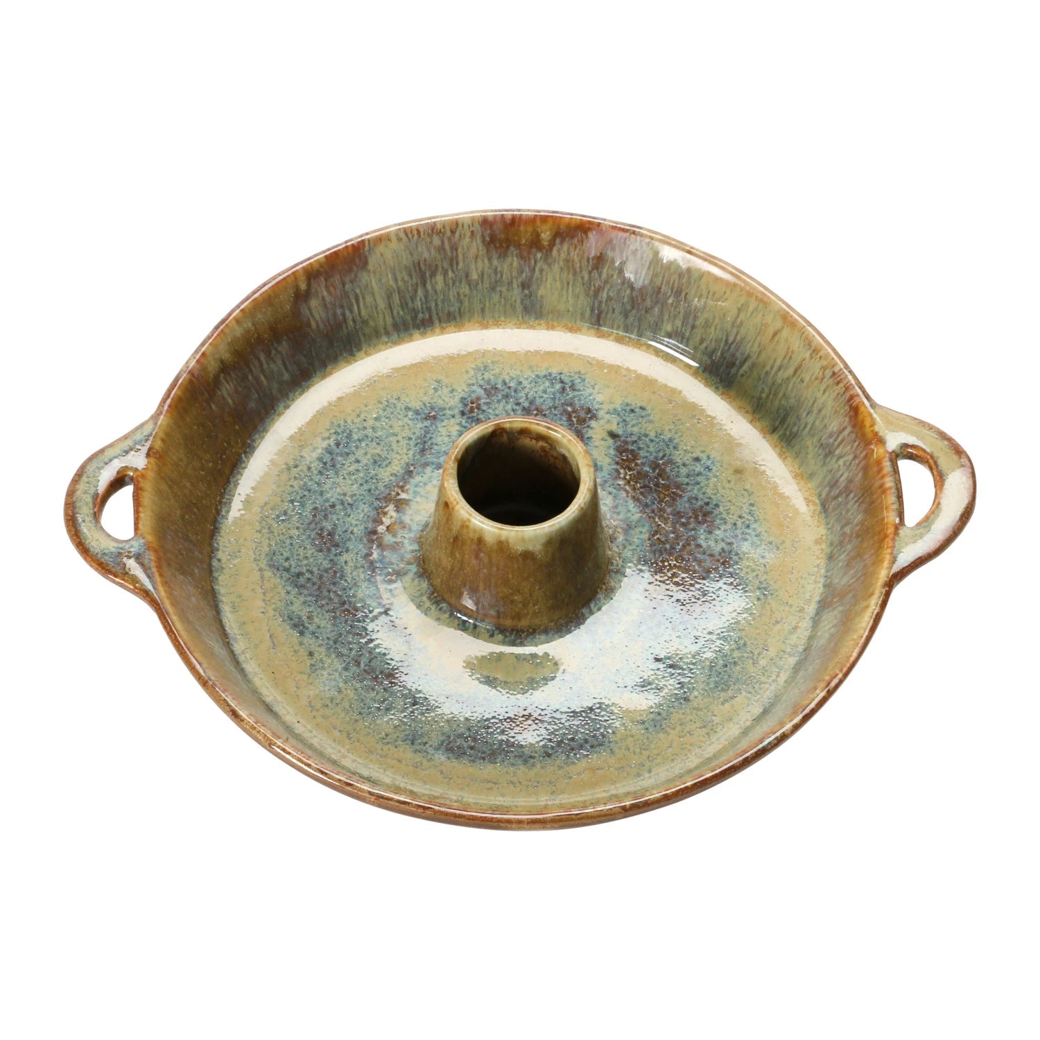 Glazed Stoneware Dish with Toothpick Holder — styled