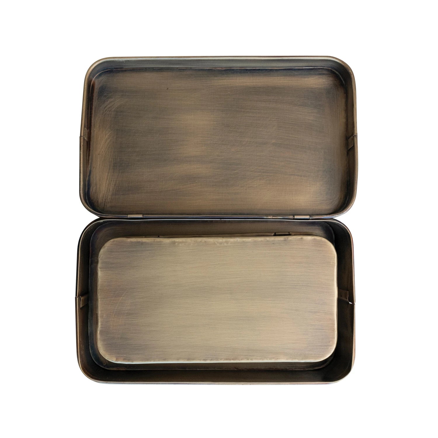 Metal Boxes with Lids (set of 2)