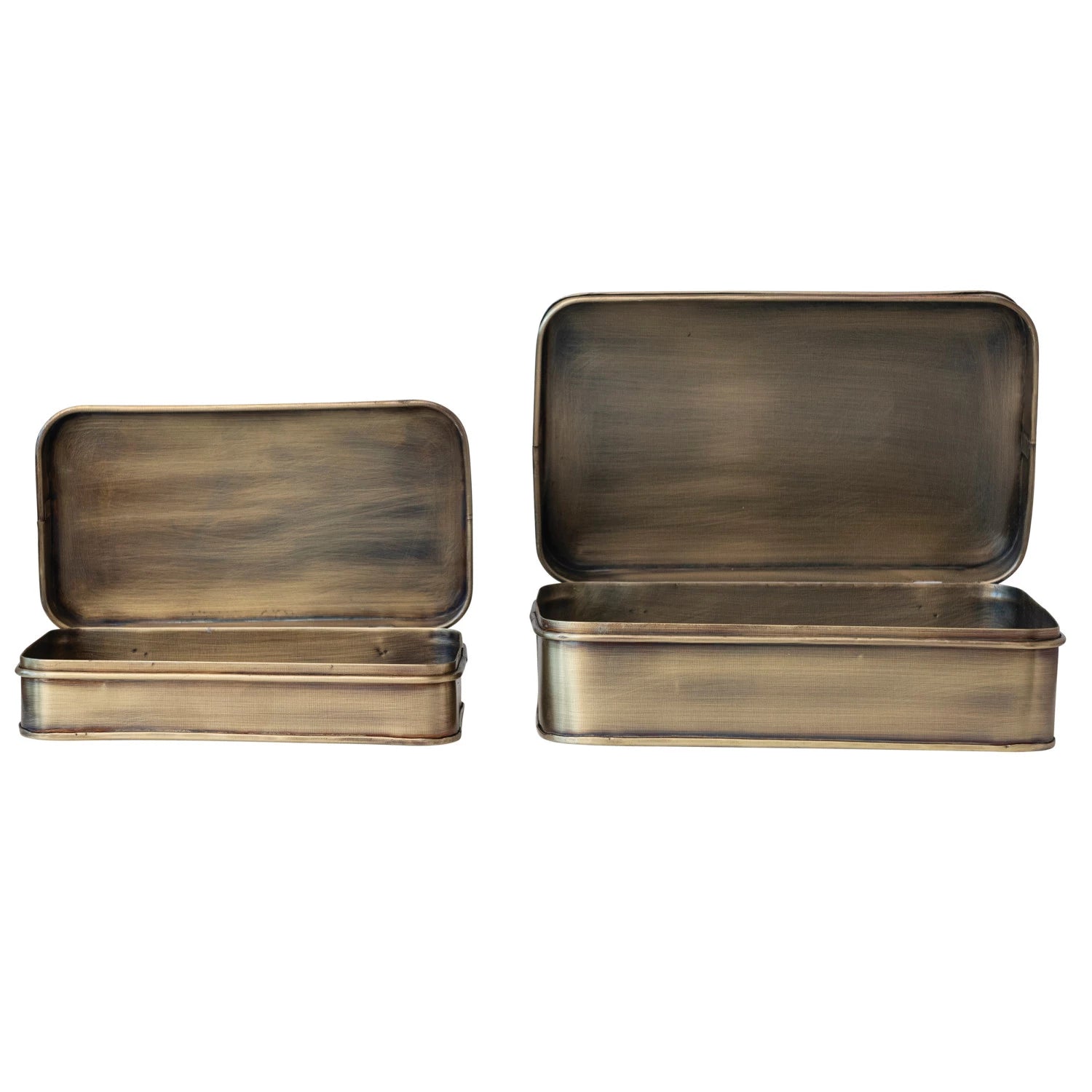 Metal Boxes with Lids (set of 2)