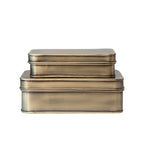 Metal Boxes with Lids (set of 2)