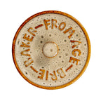 Stoneware Brie Baker with Bamboo Canape Knife