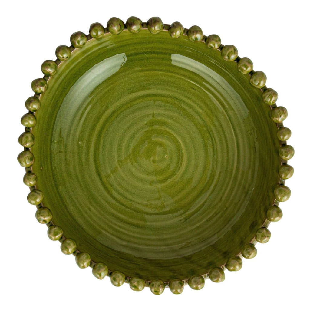Decorative Handmade Terra-cotta Bowl with Hobnail Edge — styled