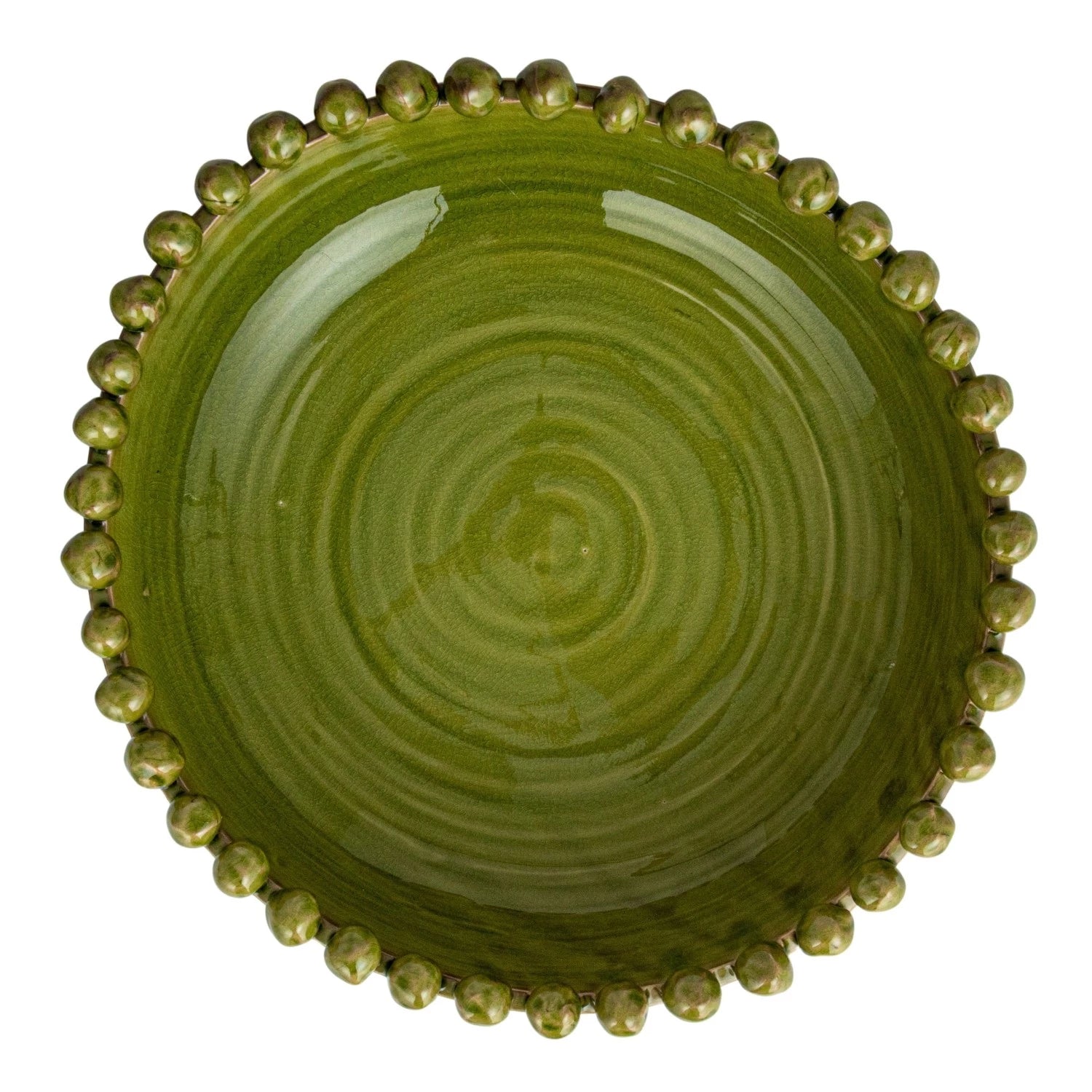 Decorative Handmade Terra-cotta Bowl with Hobnail Edge — styled
