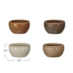 Round Stoneware Pinch Pot, 4 Colors