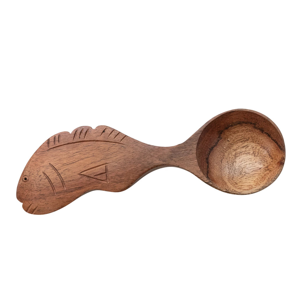 Mango Wood Spoon with Fish Shaped Handle