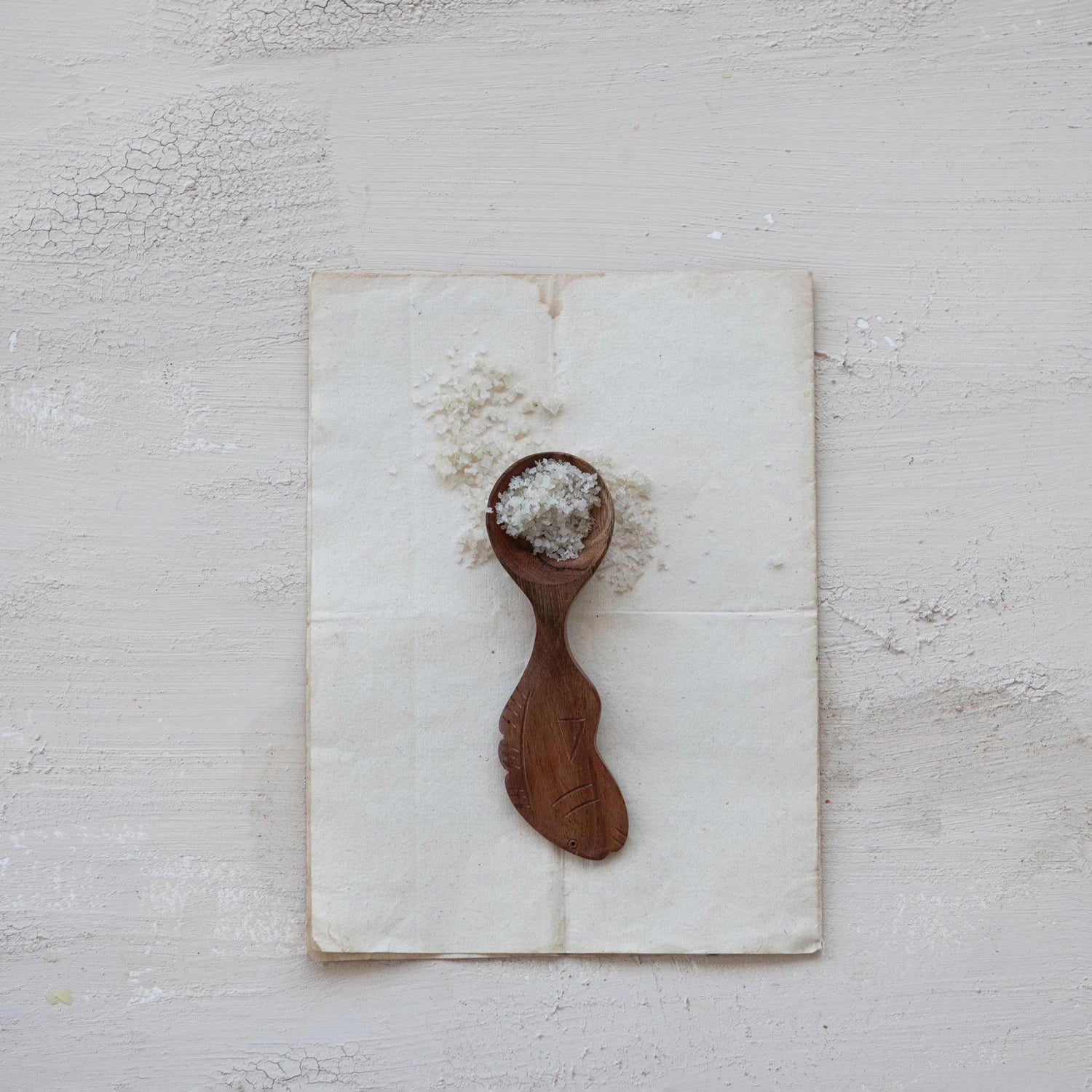 Mango Wood Spoon with Fish Shaped Handle