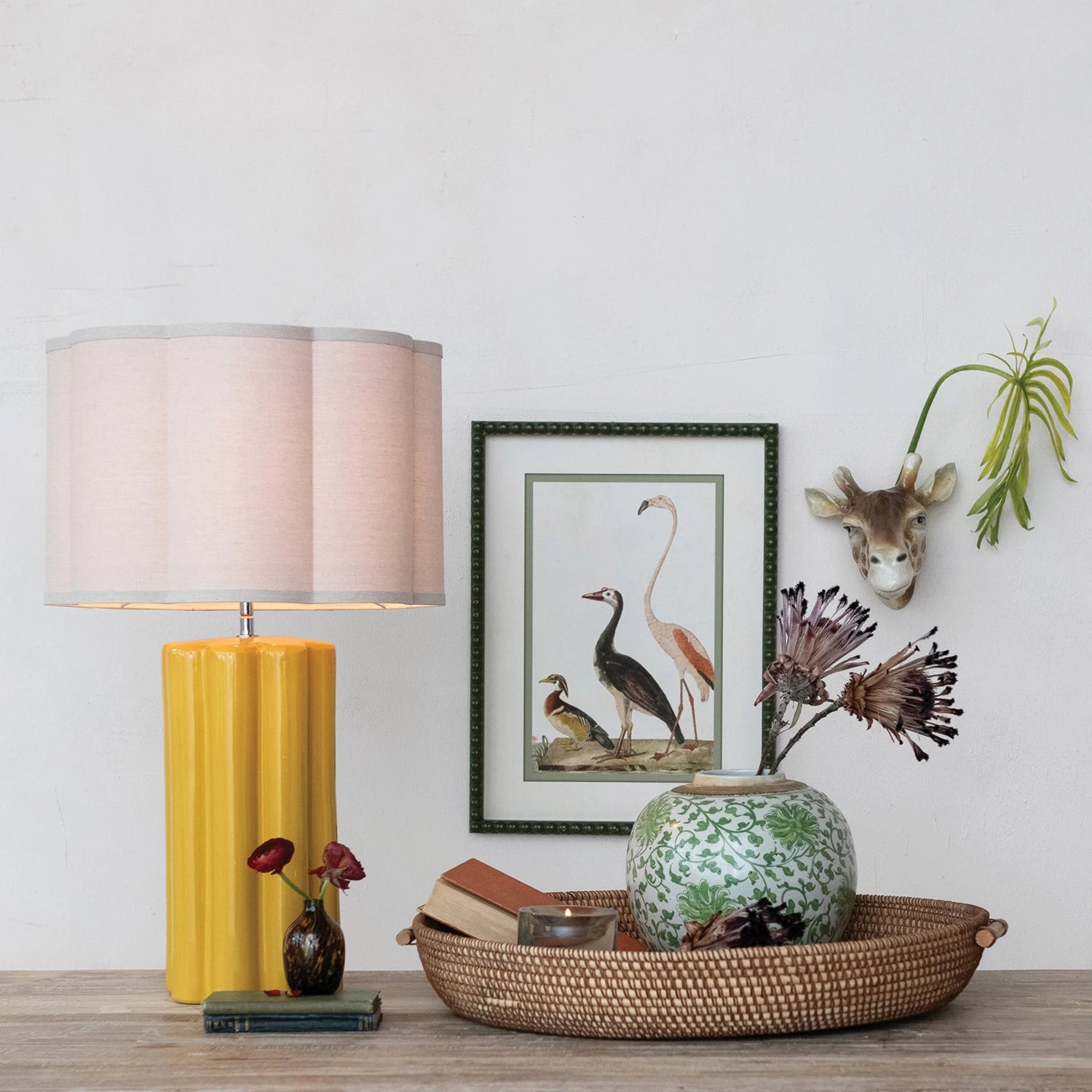 Decorative Woven Rattan Tray with Handles — view 4