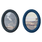 6.5" x 8" Oval Resin Twisted Photo Frame, 2 Colors