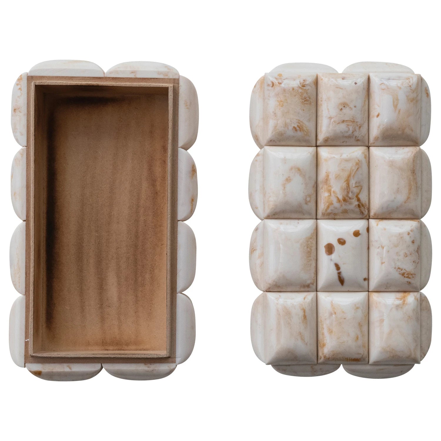 Marbled Resin Tile & MDF Box — styled