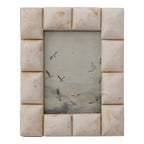 7"L x 9"H MDF & Marbled Resin Tile Photo Frame