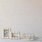 7"L x 9"H MDF & Marbled Resin Tile Photo Frame — detail view