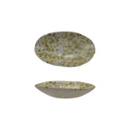 Stoneware Dish - Cream & Brown