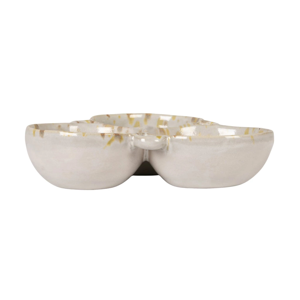 Stoneware Multi Bowl with 3 Sections — view 5