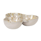 Stoneware Multi Bowl with 3 Sections — view 4