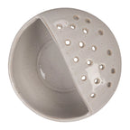 Stoneware Strainer Bowl, White — detail view