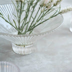 Pressed Clear Glass Low Bowl