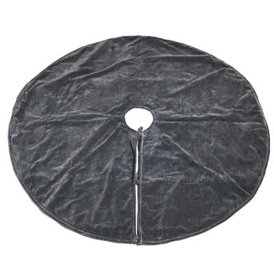 Velvet Tree Skirt - Dark Grey