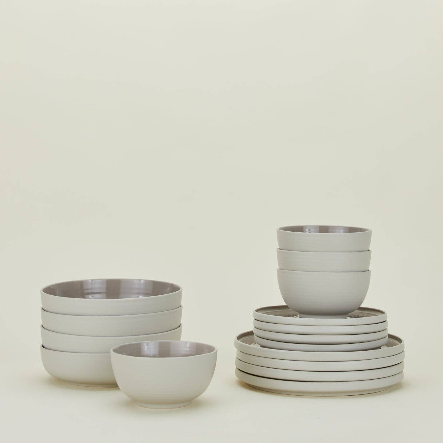 Dinnerware - 16 Pc Set, Light Grey