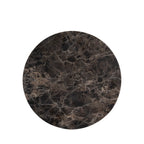 Washoe Leather Circle Pedestal Drink Table — detail view