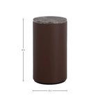 Washoe Leather Circle Pedestal Drink Table — view 4
