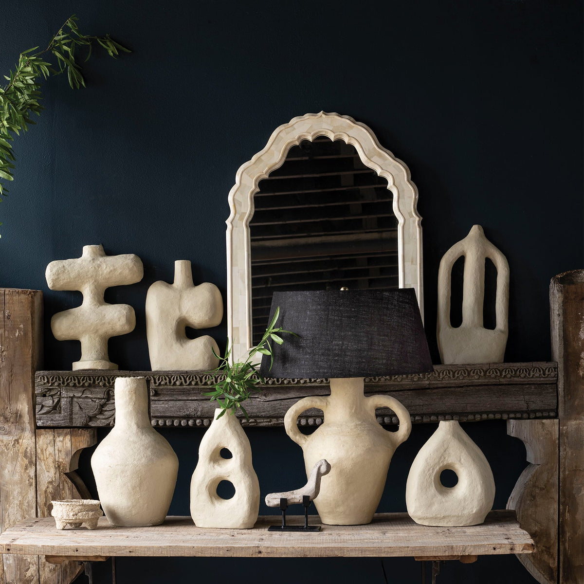 Stone Architectural Bird on Base
