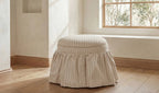 Heidi Storage Ottoman, Beige Stripe