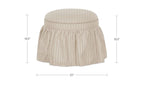 Heidi Storage Ottoman, Beige Stripe
