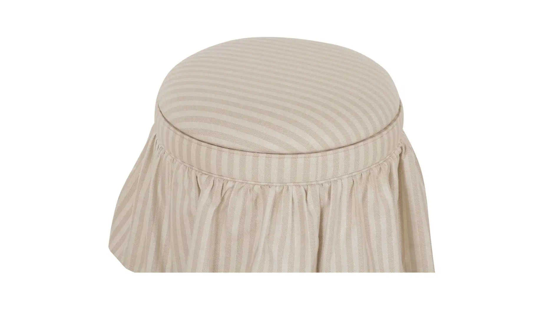 Heidi Storage Ottoman, Beige Stripe