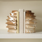Baylor Bookends, Blonde Mango Wood