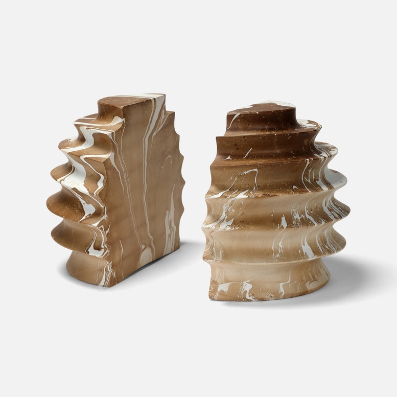 Baylor Bookends, Blonde Mango Wood